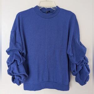 Vero Moda VMLand Puff Sleeve Top/Pullover/Sweater, Blue/Purple (SIZE XS)